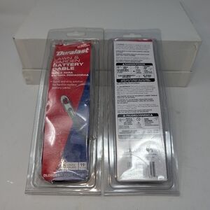 Duralast Battery Cable 6 Gauge 19" Black Wire DL06091 Lawn & Garden Set Of 2 New